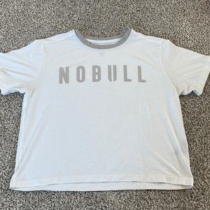 NOBULL Boxy Tee, Size M, White and Gray